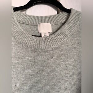 H&M Men's Light Gray Crewneck Sweater